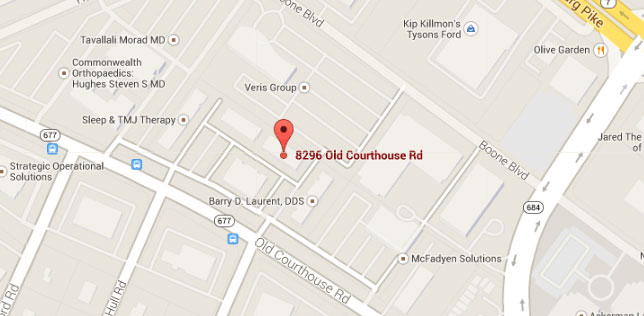 Map showing Vienna location of Tysons Corners Dentists dental office